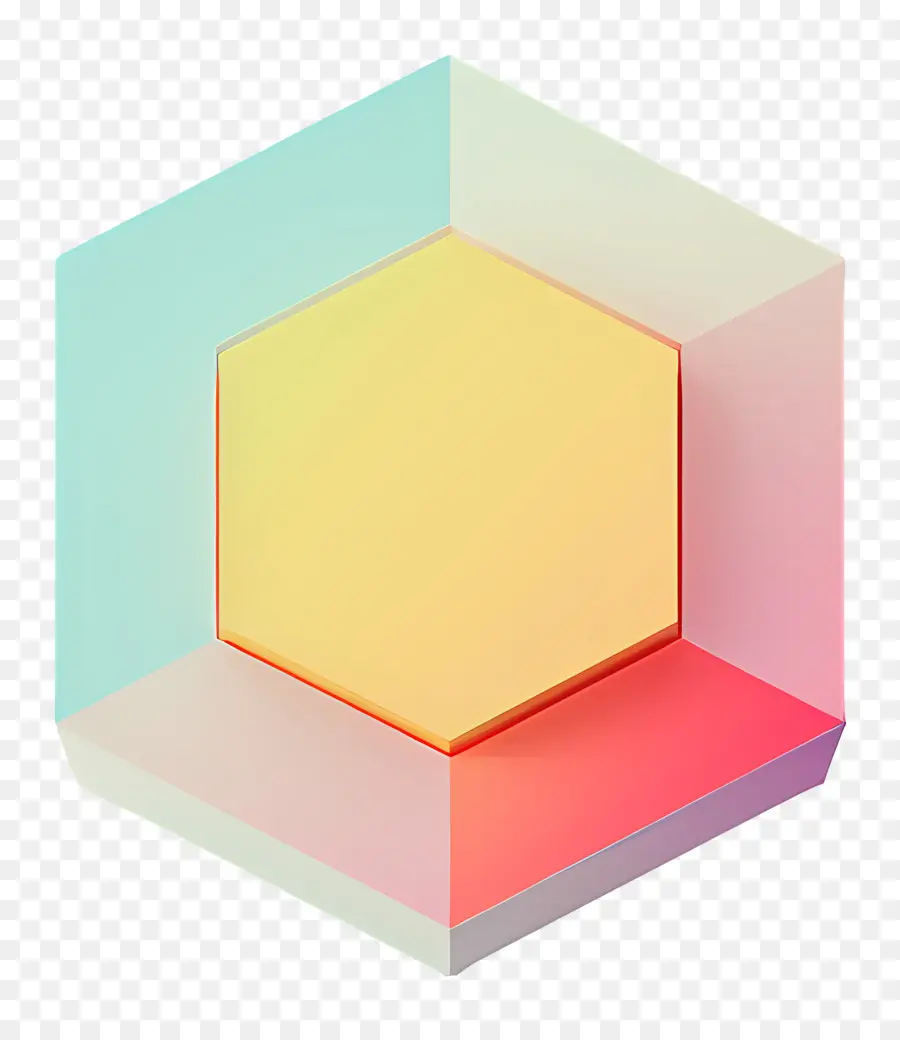 Hexagon，Pemodelan 3d PNG