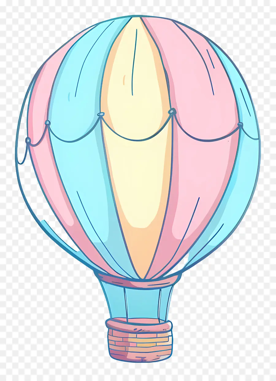 Balon Udara Panas，Pink Dan Biru PNG