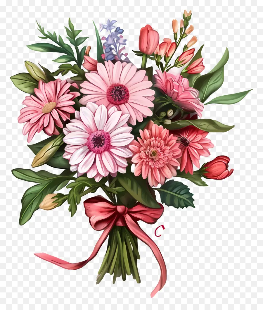 Hari Ibu，Bunga Merah Muda Dan Putih PNG
