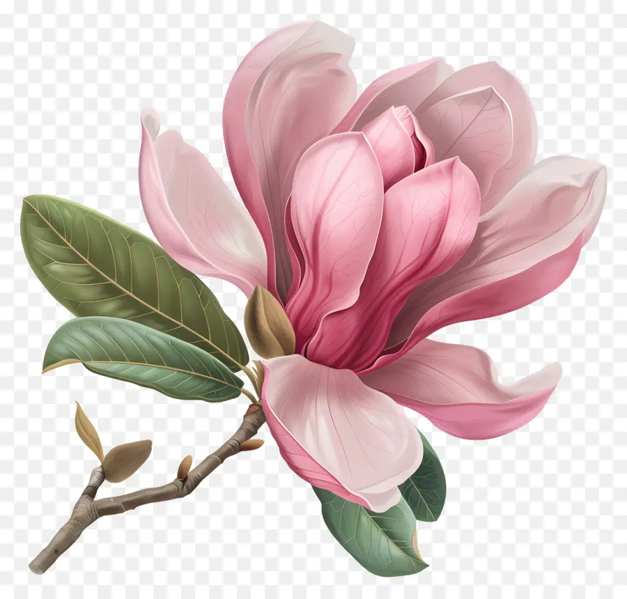 Pink Magnolia，Bunga Magnolia PNG