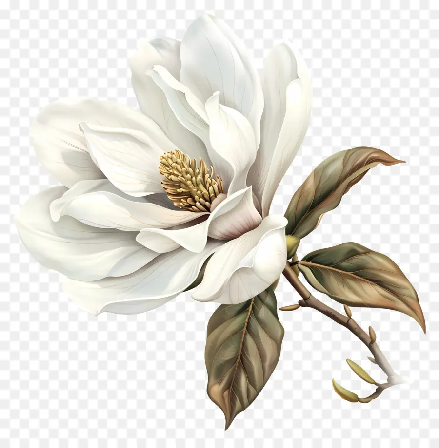 Magnolia Putih，Bunga Magnolia PNG