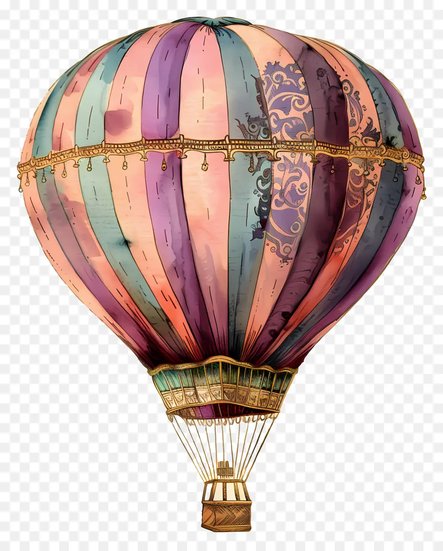 Balon Udara Panas，Warna Warni PNG