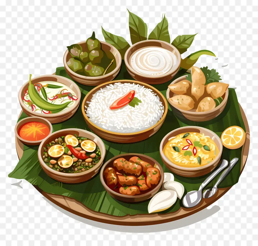 Onam Sadya，Makanan India Tradisional PNG