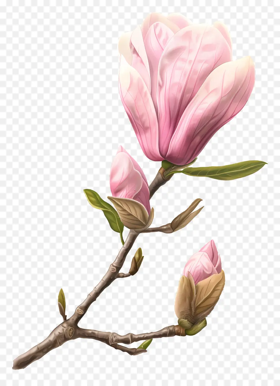 Magnolia Bud，Bunga Magnolia PNG