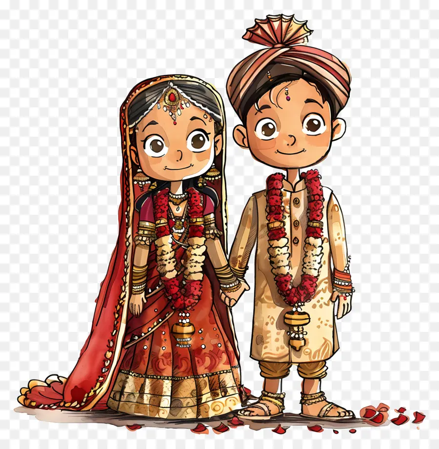 Pernikahan Hindu，Pakaian Pernikahan India PNG