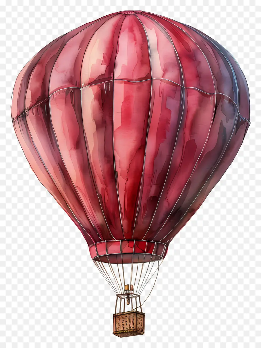 Balon Udara Panas，Merah Balon Udara Panas PNG