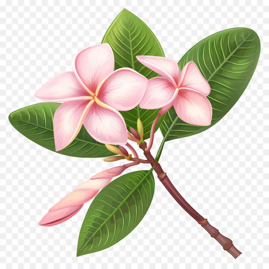 Bunga Pink Plumeria，Frangipani PNG