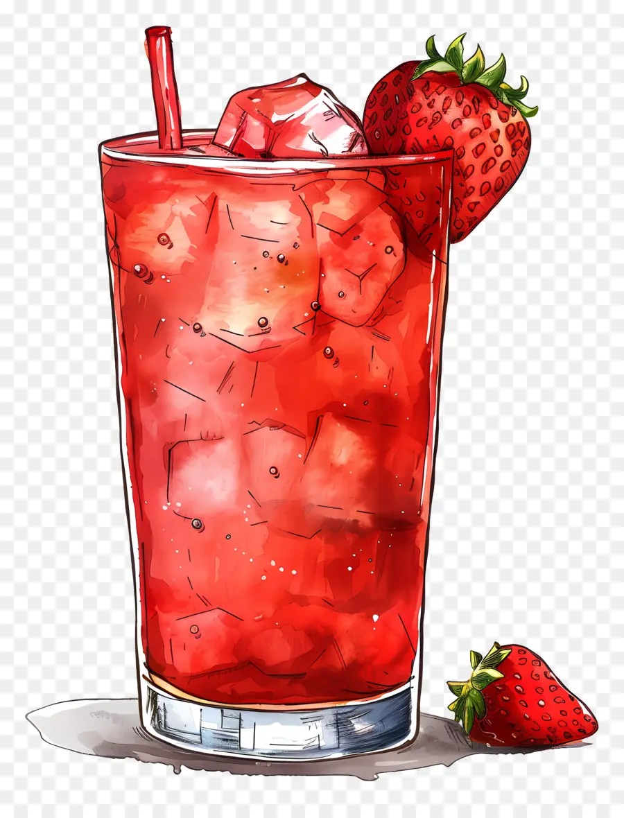 Koktail Merah，Strawberry Margarita PNG
