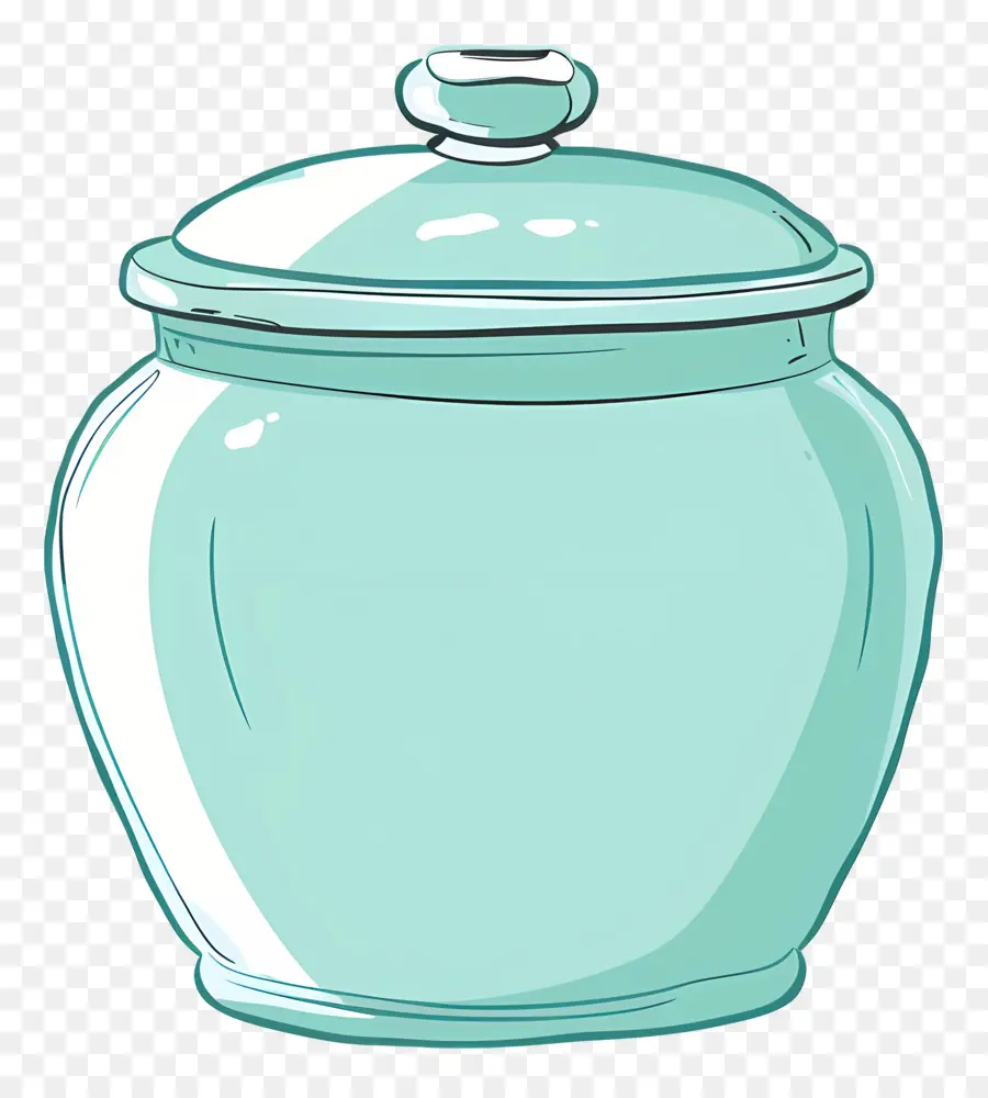 Cookie Jar，Guci Biru Kecil PNG