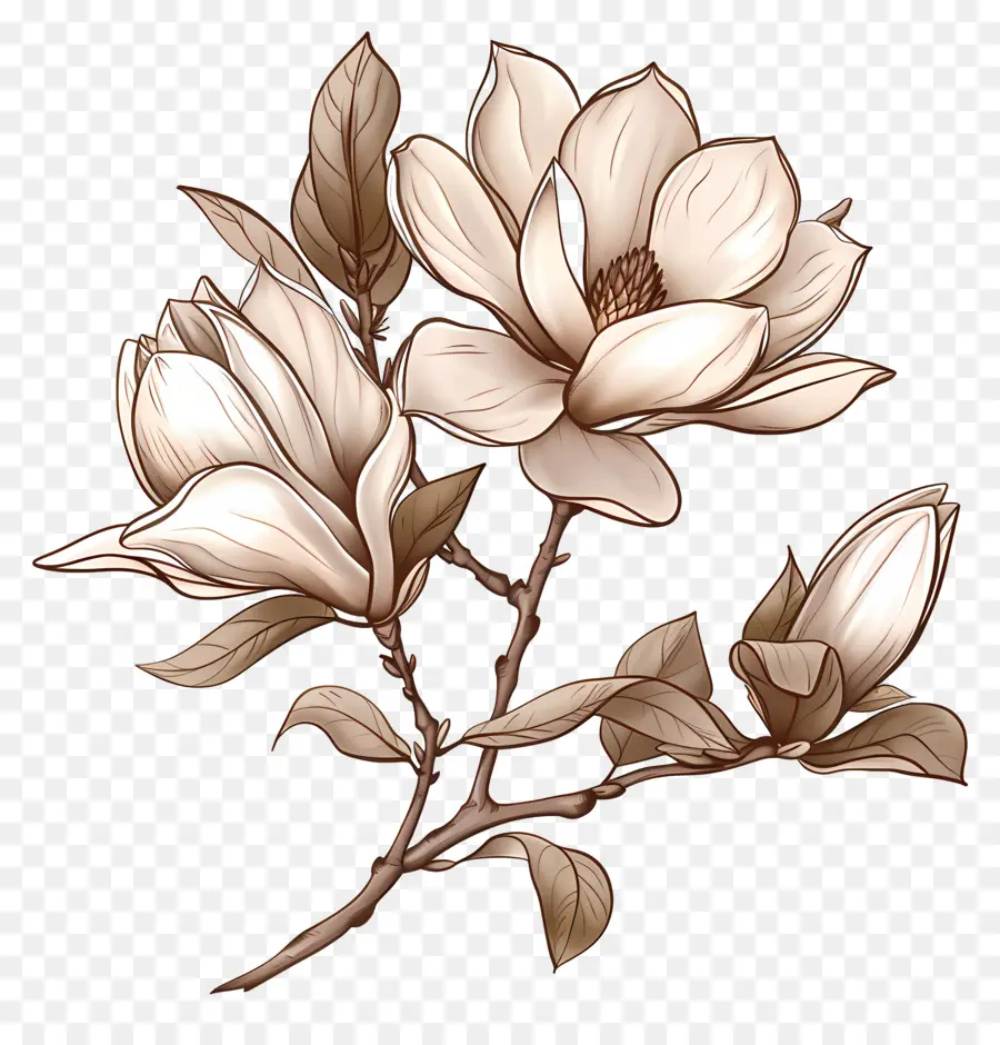 Bunga Magnolia，Gambar Bunga PNG