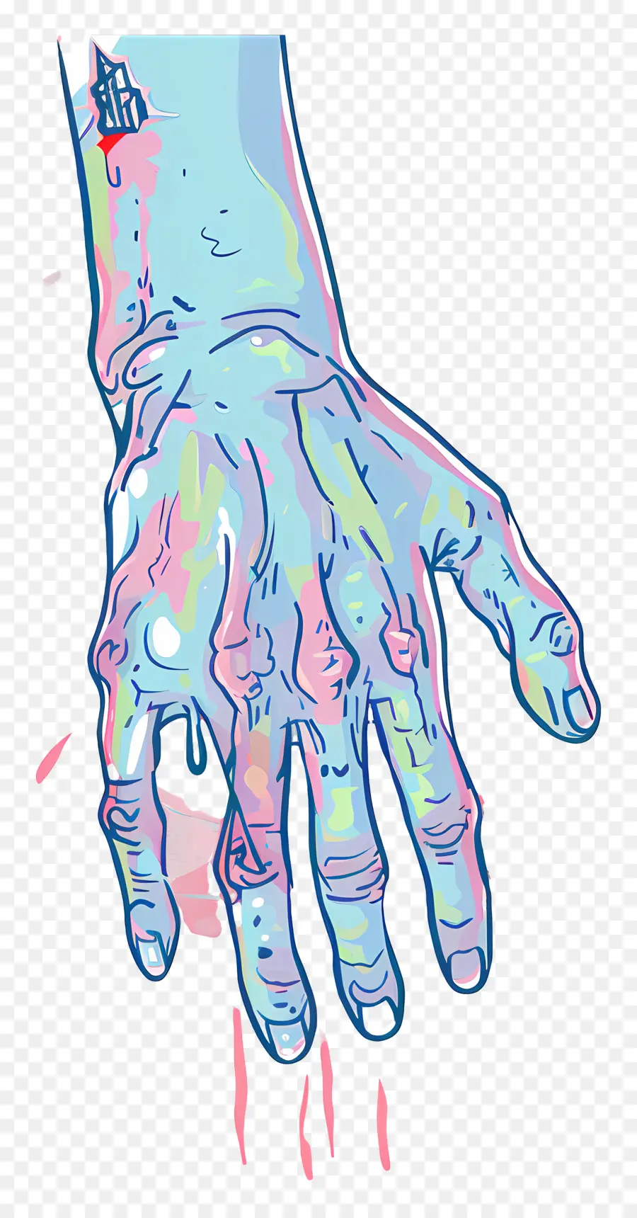 Tangan Zombie，Tangan Biru PNG