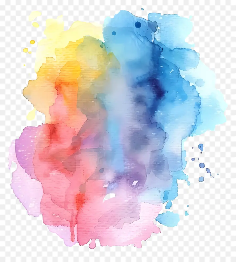 Splash Cat Air Pastel，Lukisan Abstrak PNG