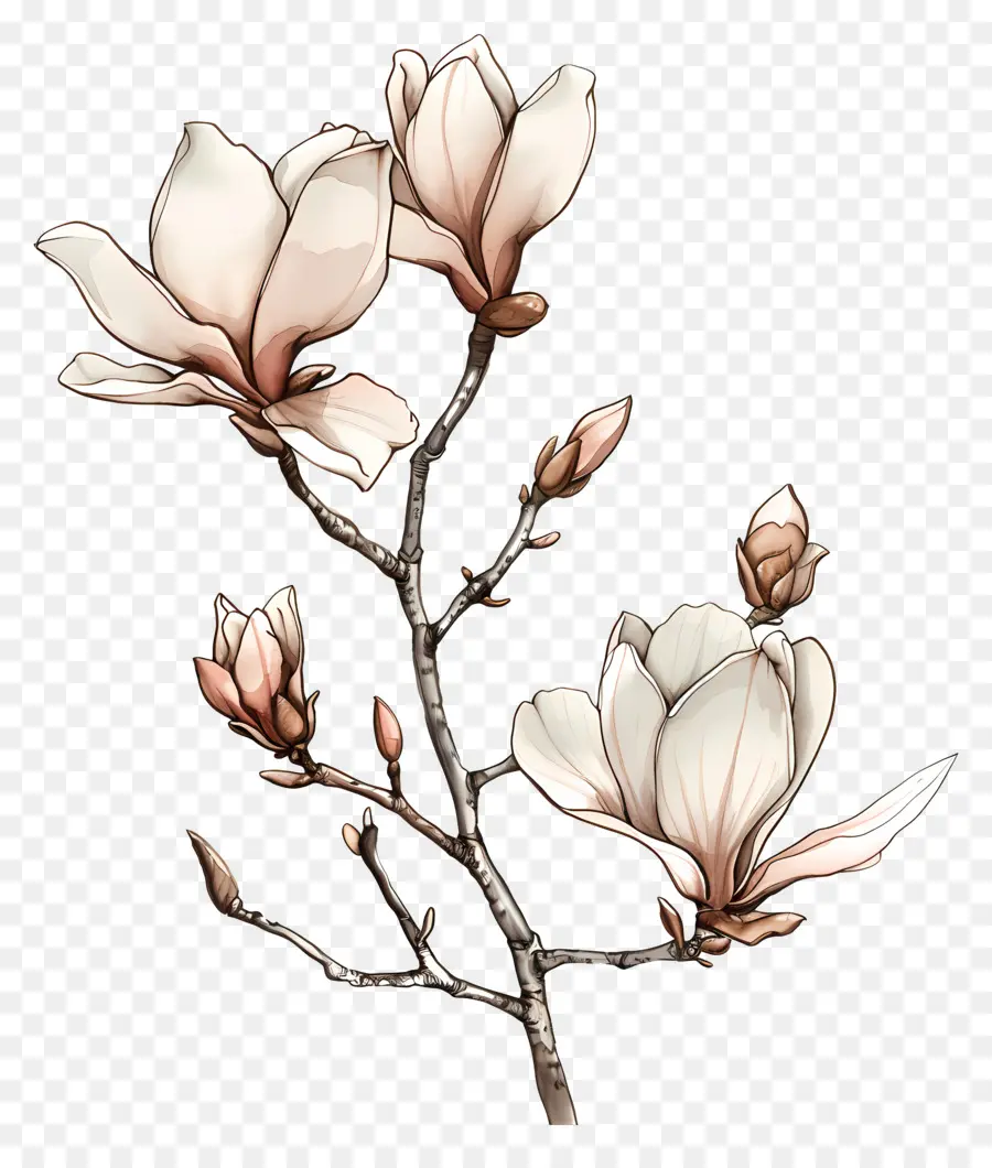 Bunga Magnolia，Pohon Magnolia PNG