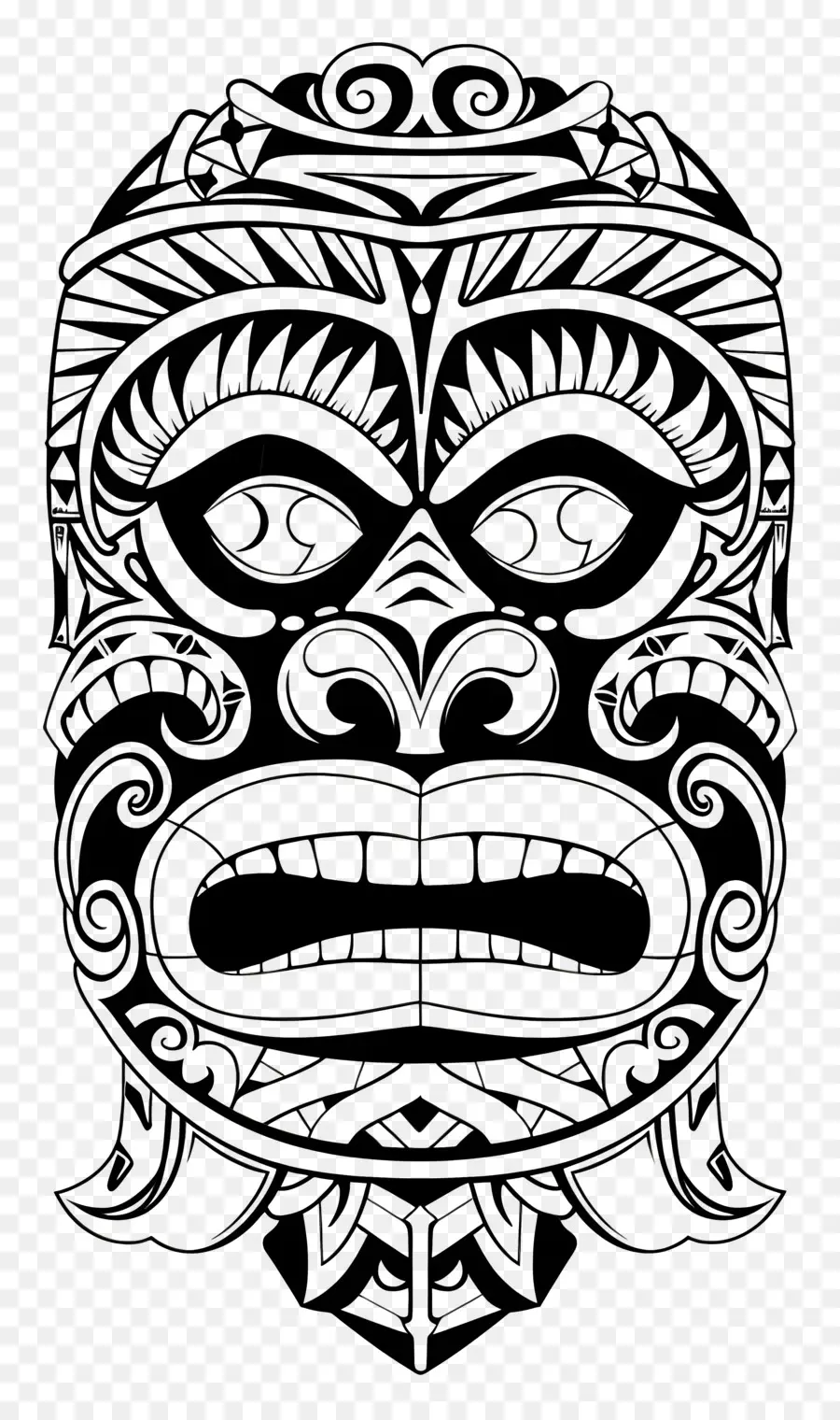 Suku Maori Tato，Tiki Masker PNG