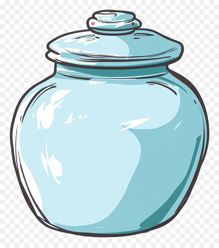 Cookie Jar，Jar Kaca Biru PNG