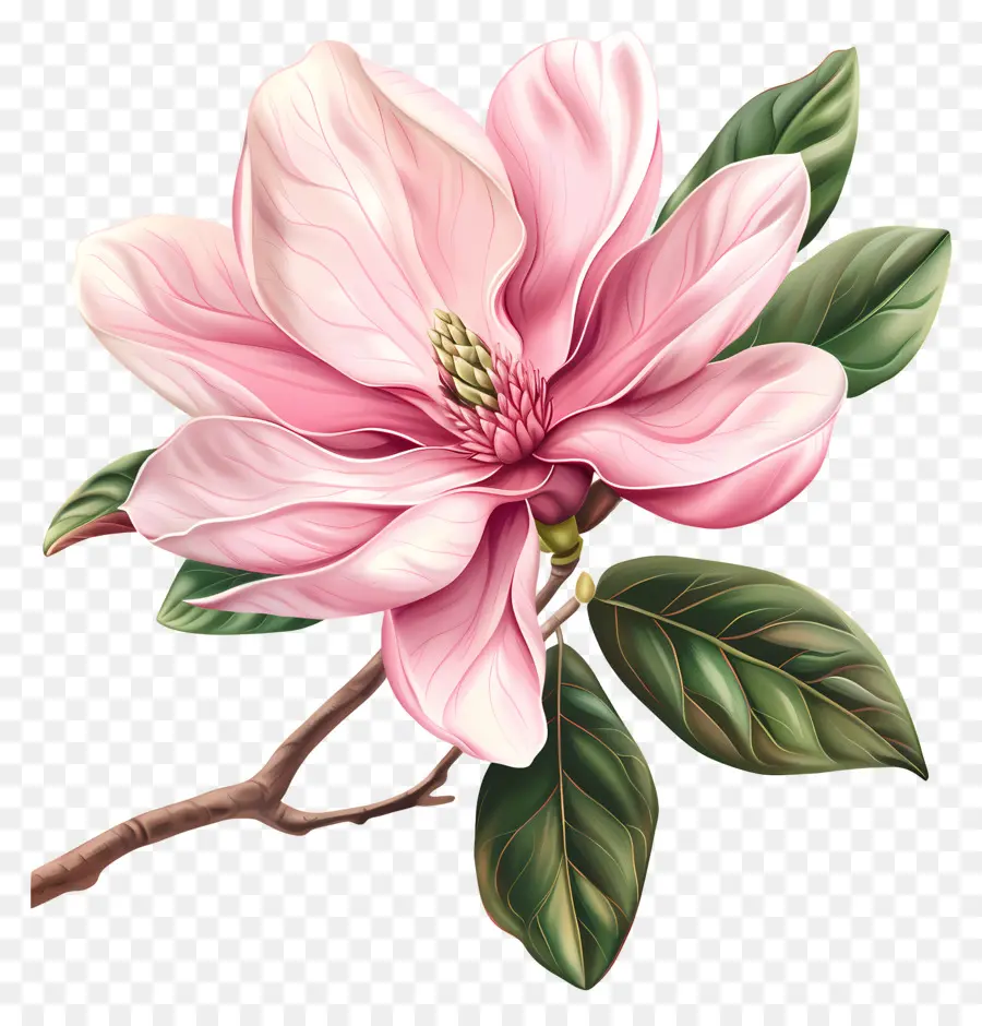 Pink Magnolia，Bunga Magnolia PNG