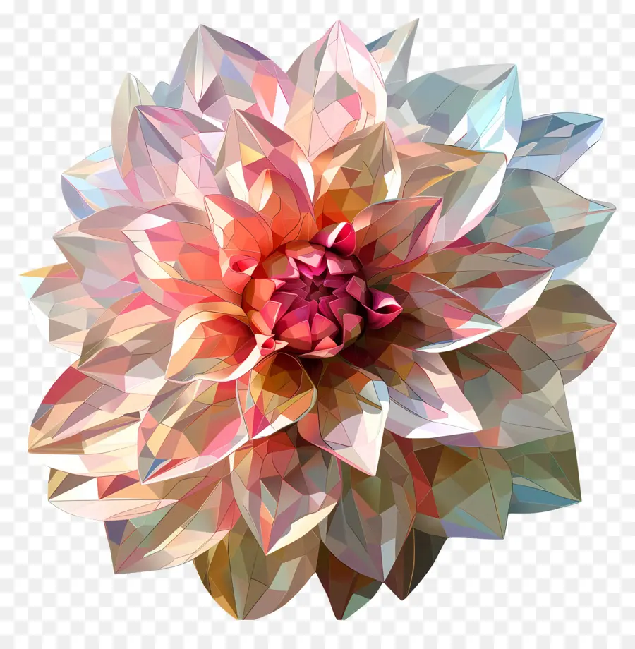 Seni Digital，Bunga Geometris PNG