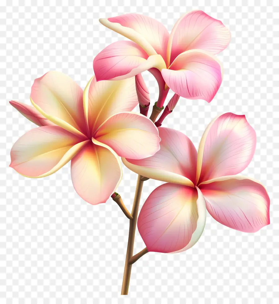 Bunga Pink Plumeria，Bunga Prem Merah Muda PNG