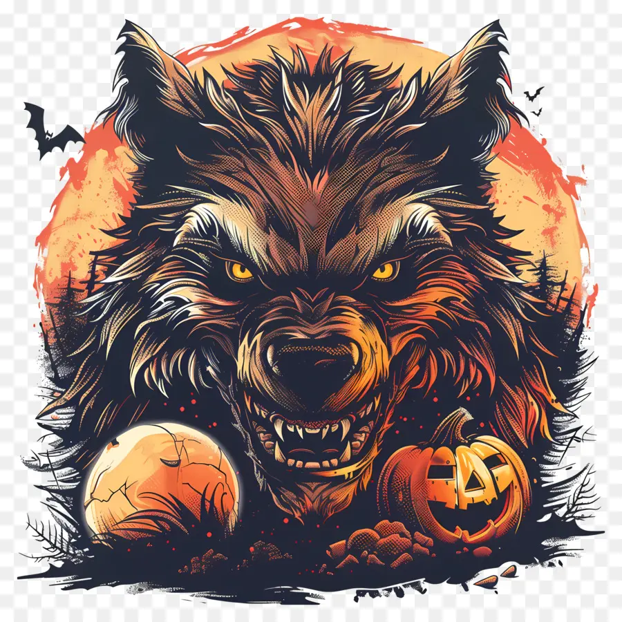 Werewolf，Jack O'lantern PNG