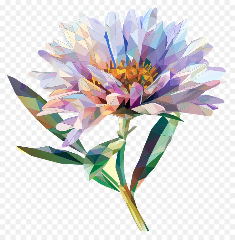 Digital Bunga，Desain Bunga Yang Unik PNG