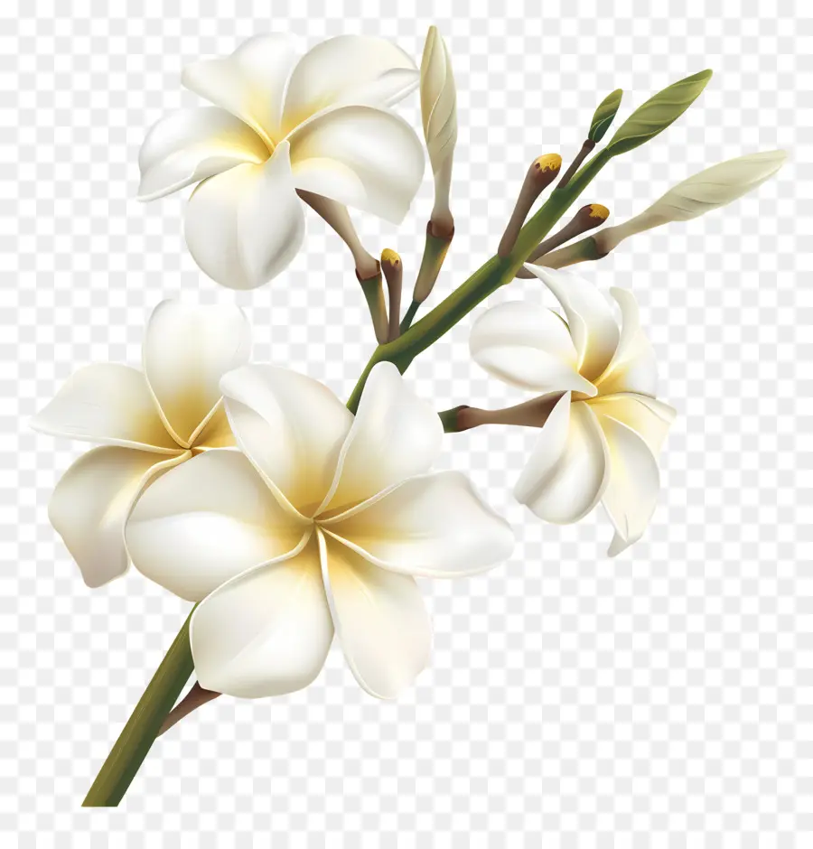 Plumeria Putih，Bunga Plumeria PNG