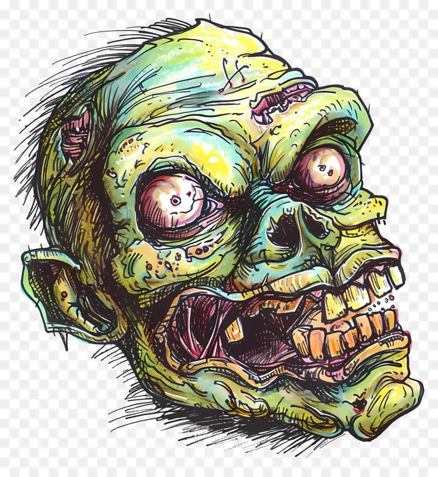 Kepala Zombie，Zombie PNG
