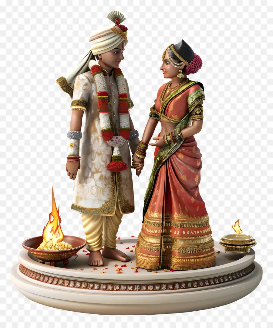 Pernikahan Hindu，Pakaian Tradisional India PNG