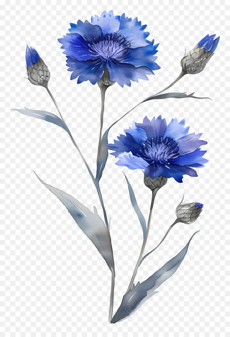 Bunga Jagung Biru，Bunga Bunga Biru PNG