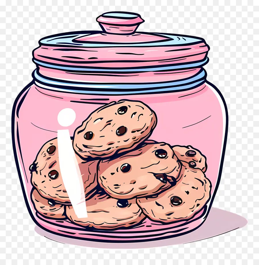 Cookie Jar，Kue Merah Muda PNG
