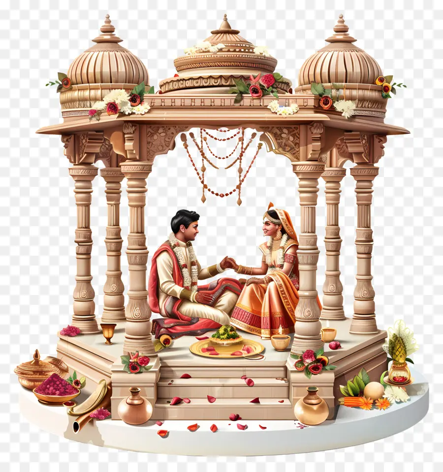 Pernikahan Hindu，Patung India PNG