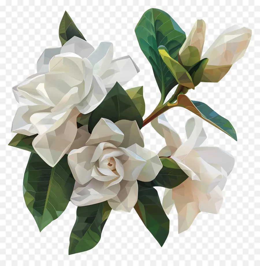 Digital Bunga，Bunga Putih PNG