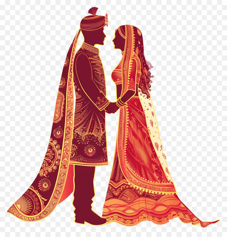 India Pernikahan，Pakaian Pernikahan India PNG