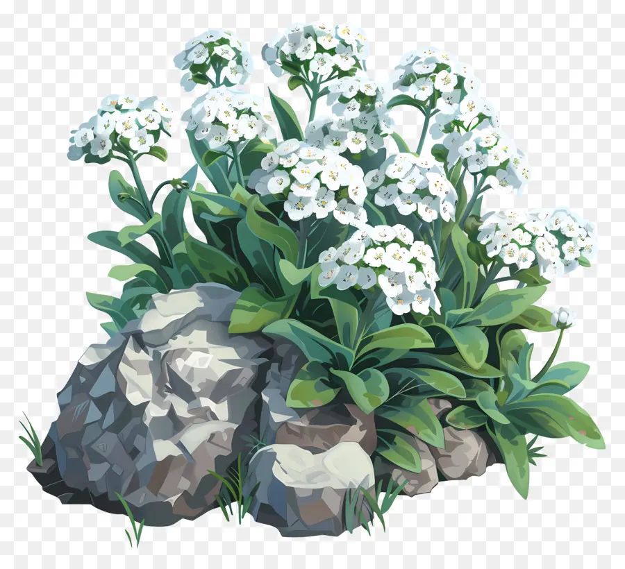 Seni Bunga Digital，Bunga Putih PNG