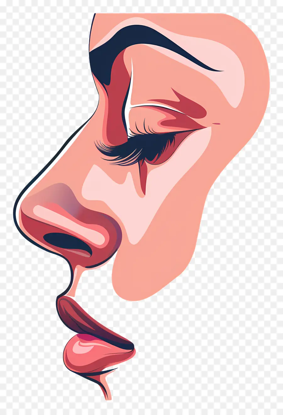 Hidung Clipart，Wajah Perempuan PNG