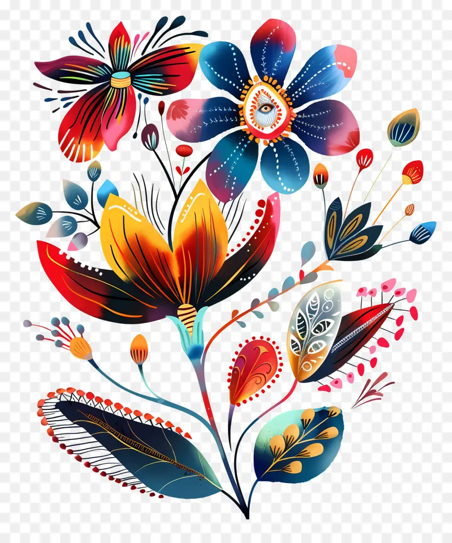 Dekorasi Bunga，Lukisan Bunga PNG