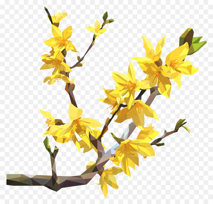 Digital Bunga，Bunga Kuning PNG