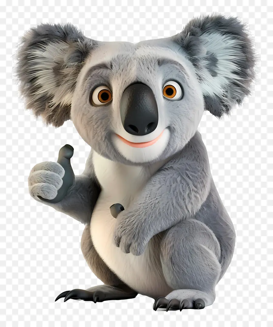 Jempol Ke Atas，Kartun Koala Bear PNG