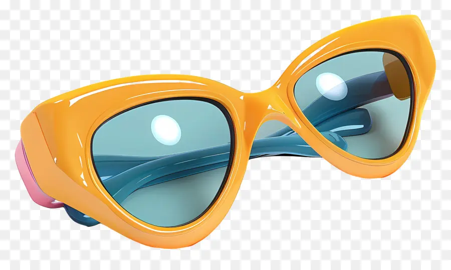 Desain Sunglass，Kacamata Kuning PNG