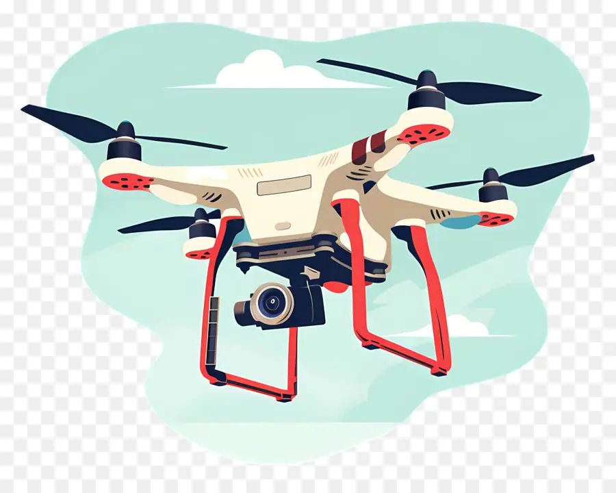 Drone Terbang，Drone Berwarna Warni PNG