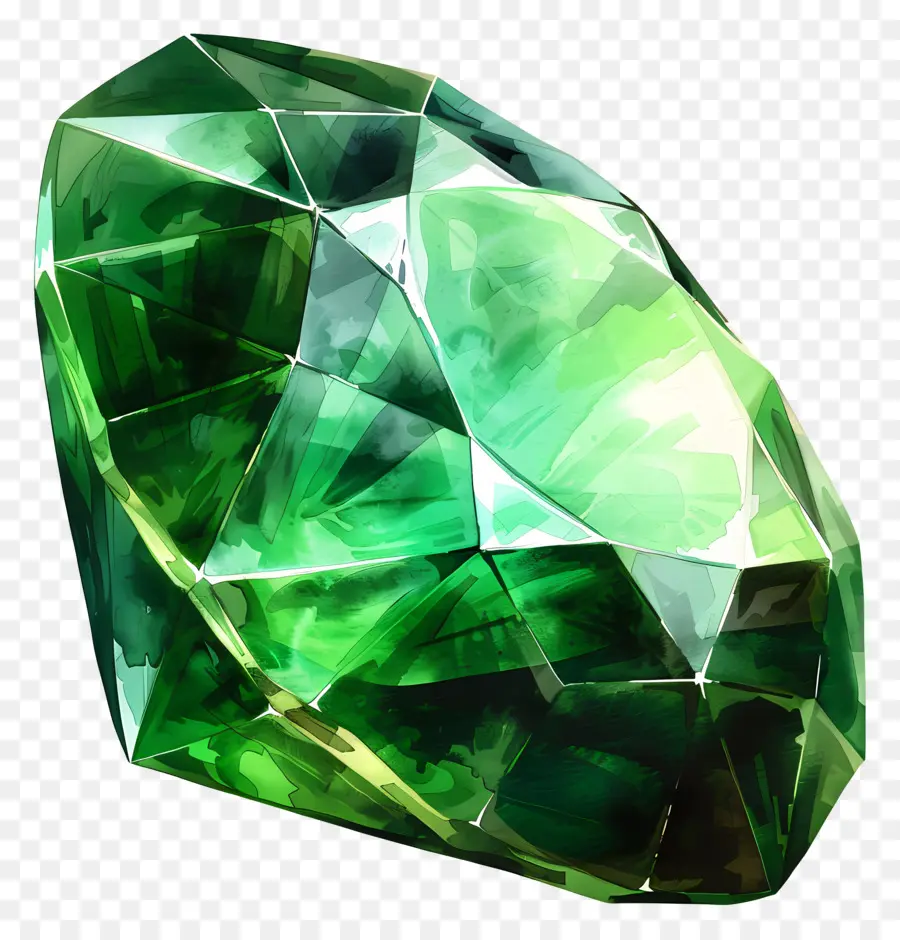 Batu Permata Emerald，Berlian Hijau PNG