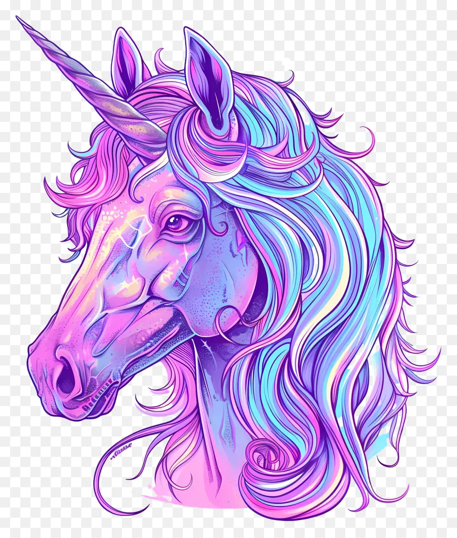 Vaporwave Unicorn，Vaporwave PNG