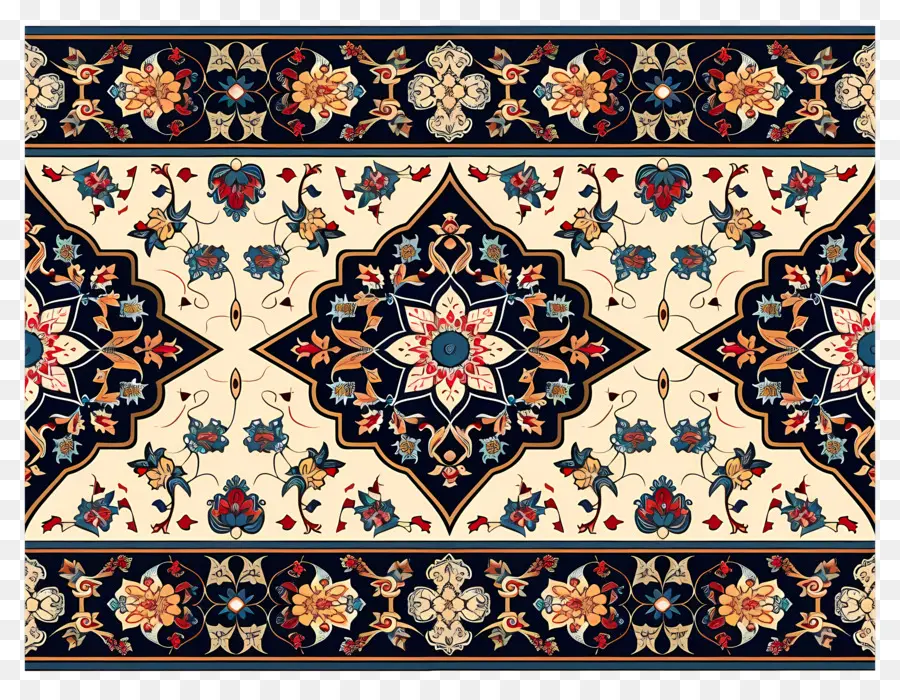 Motif Perbatasan Pola Islam，Karpet Persia PNG