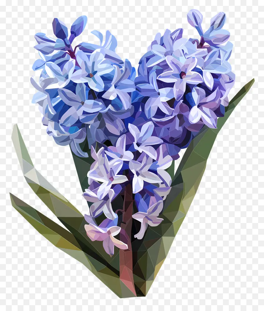 Digital Bunga，Bunga Hyacinth Biru PNG