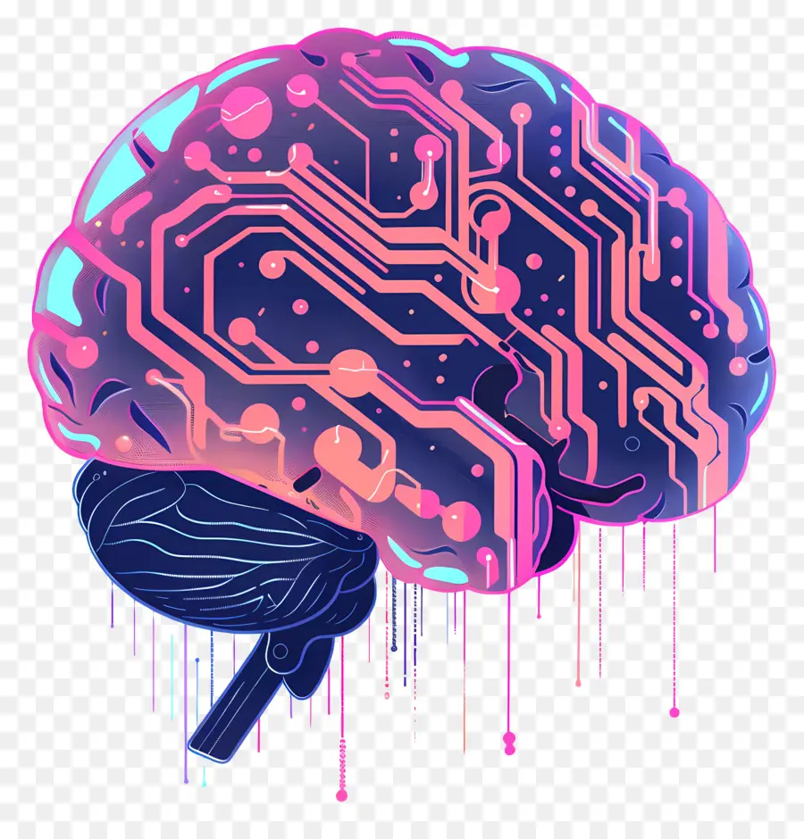 Cyber ​​otak，Chip Komputer PNG