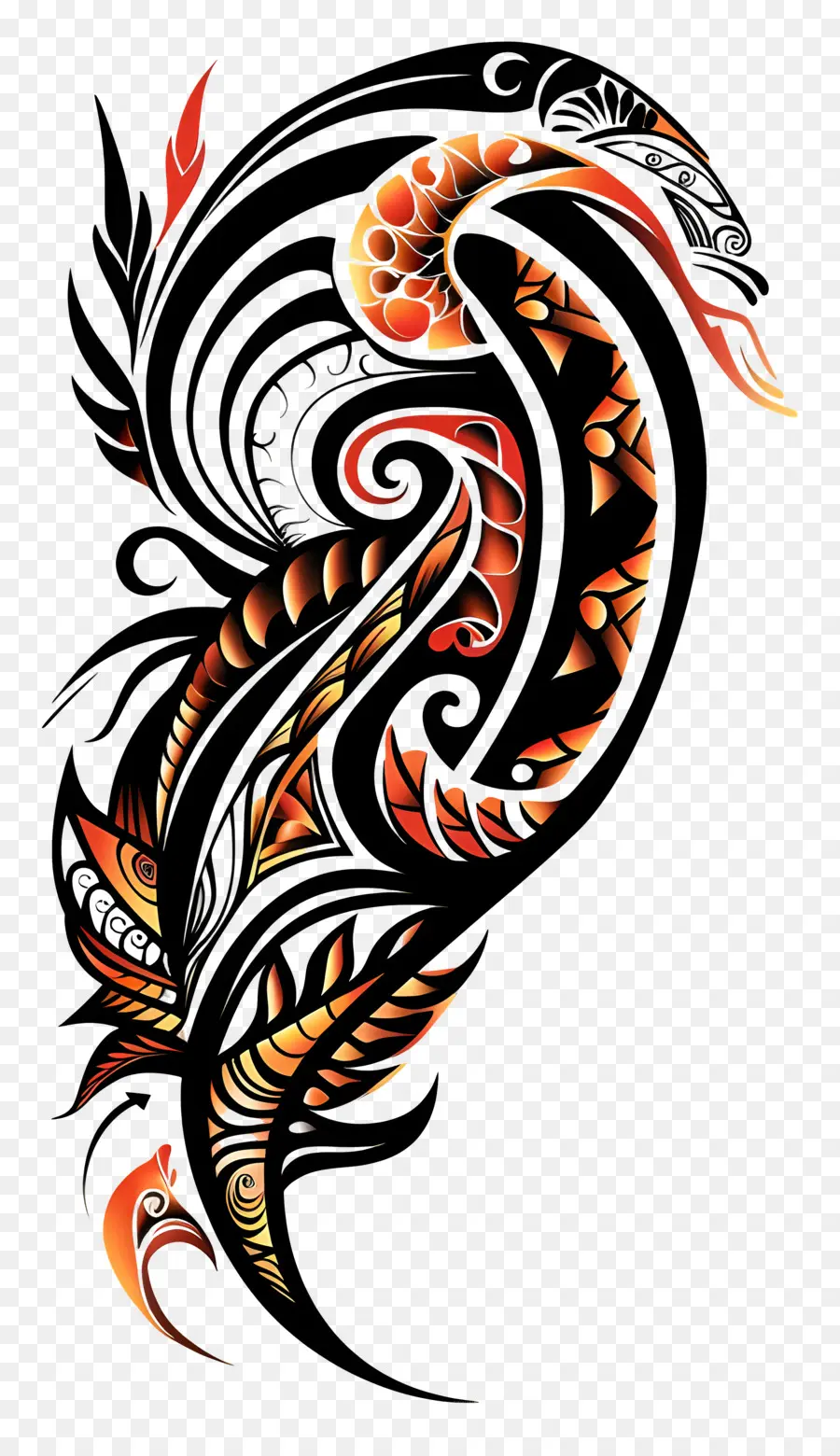 Suku Maori Tato，Abstrak Desain PNG