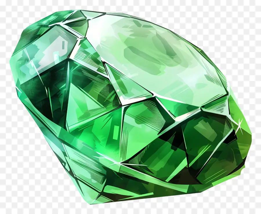 Batu Permata Emerald，Batu Permata Hijau PNG