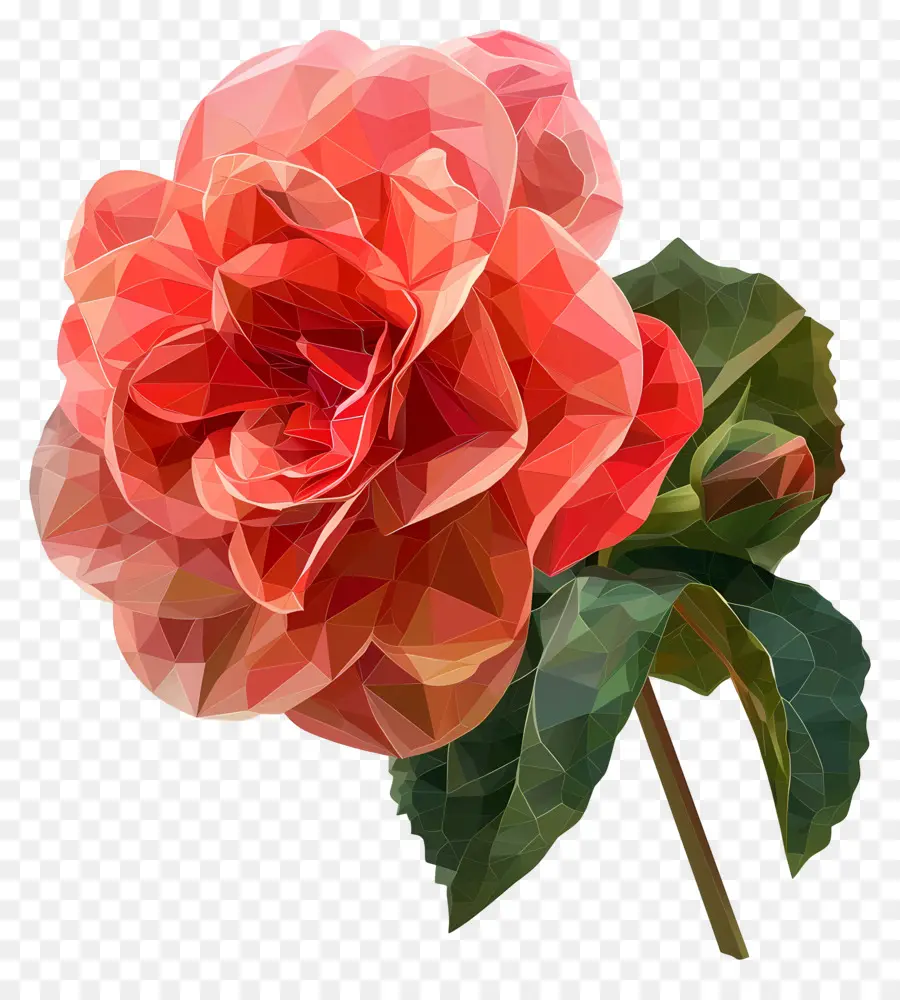 Digital Bunga，Mawar Merah PNG