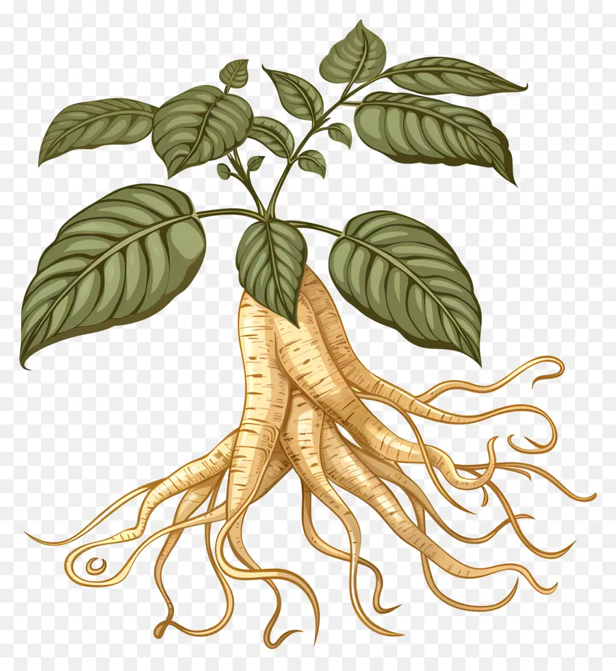 Ginseng，Akar PNG