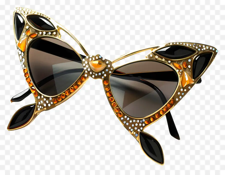 Desain Sunglass，Kacamata Emas PNG