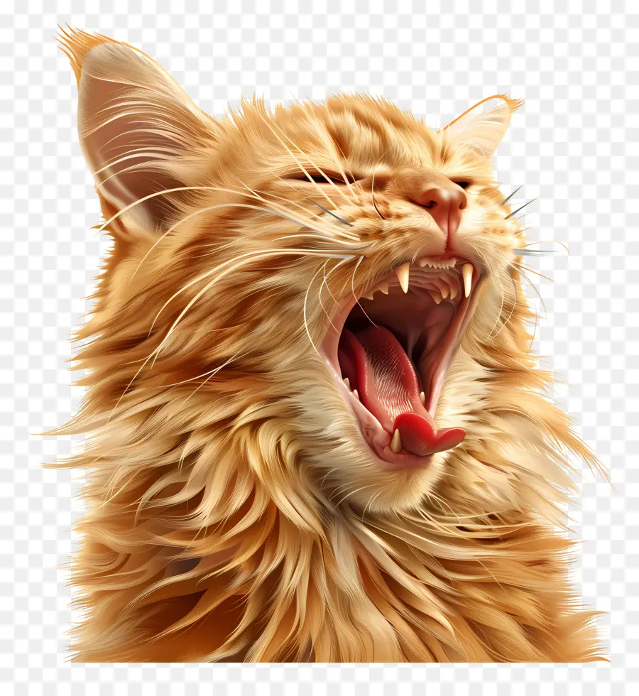 Stempel Emoji，Kucing Oranye PNG